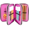 School case with 3 zip