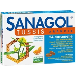 sanagol tussis - lungh health supplement 24 sweets orange flavor