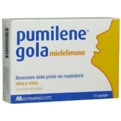 Pumilene Gola miele limone - throat health supplement 24 Lozenges
