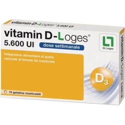 Vitamin D-Loges 5.600 UI - food Supplement 15 Chewable Jellies