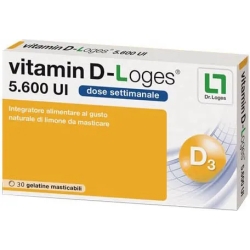 Vitamin D-Loges 5.600 UI - food Supplement 30 Chewable Jellies