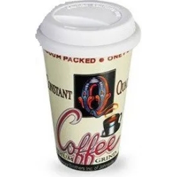 Ceramic Cup with Lid Assorted colors