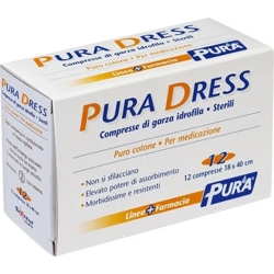 Pura Dress 12 sterile hydrophilic gauze tablets 18X40 cm
