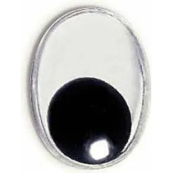 Oval Moving Eyes Stickers 7x9 mm 100 pieces