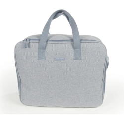Maternity suitcase bohemian in light blue fabric