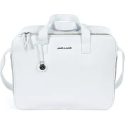 Maternity suitcase total white in white eco-leather