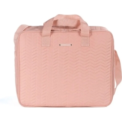Maternity suitcase furs in pink eco-leather