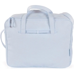 Maternity suitcase nido in light blue eco-leather