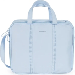 Maternity suitcase nido volant in light blue eco-leather