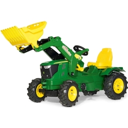 Farmtrac - Pedal Tractor John Deere Scraper with Inflatable Wheels