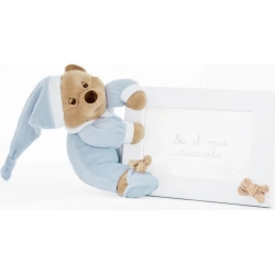 Blue White Wood Photo Frame