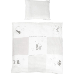 Duvet cover and pillowcase for Fox & Bunny cot