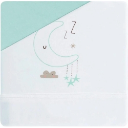 Set Sheet for Crib Fox White Mint