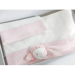 Bombo - Sheet Set for Cot Pink