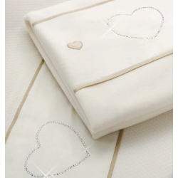 Bed Linen Set for White Bed with Hearts