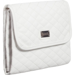 Travel Changing Pad Ecoleather Quilted White