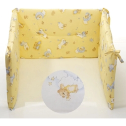 3-sided cot bumper - clouds