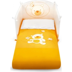 Poldo - Removable bed with bumper duvet and pillowcase Set Color Orange