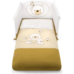 Poldo - Removable bed with bumper duvet and pillowcase Set Color Beige