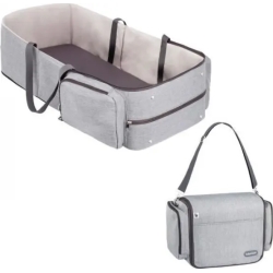 TravelNest Smokey 2 in 1 - Gray cradle bag