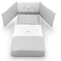 Molly - Bed set with removable duvet bumper and pillowcase Color Gray