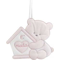 Orsetto e Casetta - Newborn Door Bow color Pink