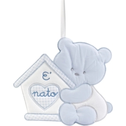 Orsetto e Casetta - Newborn Door Bow color Sky