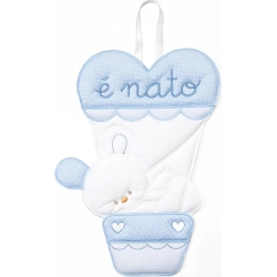 Orsetto e Mongolfiera - Newborn Door Bow color Sky