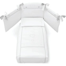 Cuore - duvet pillowcase and bumper bed set color white
