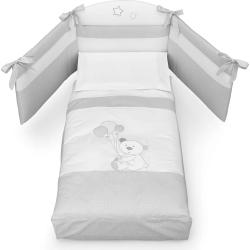 Toby - duvet pillowcase and bumper bed set color white