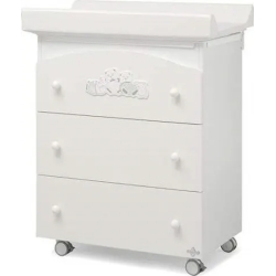 Tippy - dresser changing table Color white grey