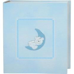 Les petites - Birth Album Bear 20x25cm - light blue