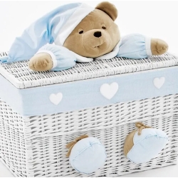 Puccio - Medium Trunk - White and light blue