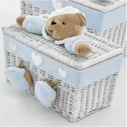 Puccio - Small white and light blue trunk