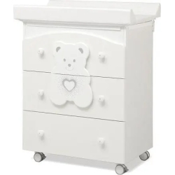 Tiffany - changing table with drawers - white