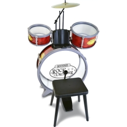rock drummer set with stool