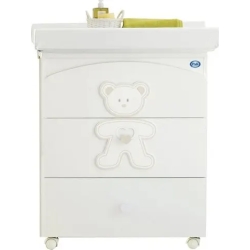 Loving Bear - Baby Bath Changing Dresser White