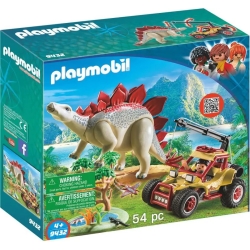 Playset with Vehicle of the Explorers and Stegosaurus