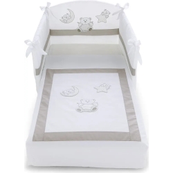 ariel - 3-piece quilt set - dove gray