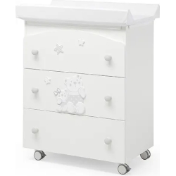 Nuvola - Baby Bath Changing Table - White / dove gray