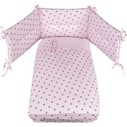 stella - 3-piece printed duvet set - pink