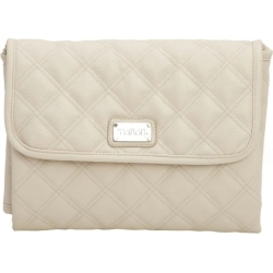Travel Changing Pad in Quilted Faux Leather color Ecru