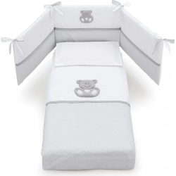 Charly - baby bad duvet set Color white Grey