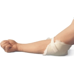 pair of anti-decubitus shaped fleece for elbow / heel