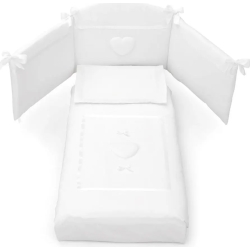 Dolce - baby duvet bed set color white