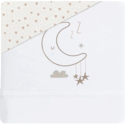 sweet nights - white / linen knitted bed sheet set