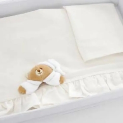 3 pieces tato cream bed sheet set