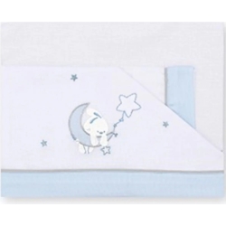 Moon Sheets 60x120 cm White-blue