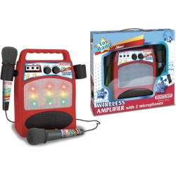 Wireless amplifier with 2 microphones
