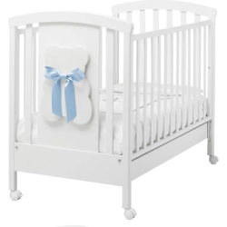 Bubu - Travel cot White blue